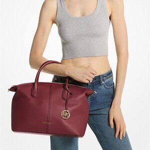 Hyde Large Pebbled Leather Satchel